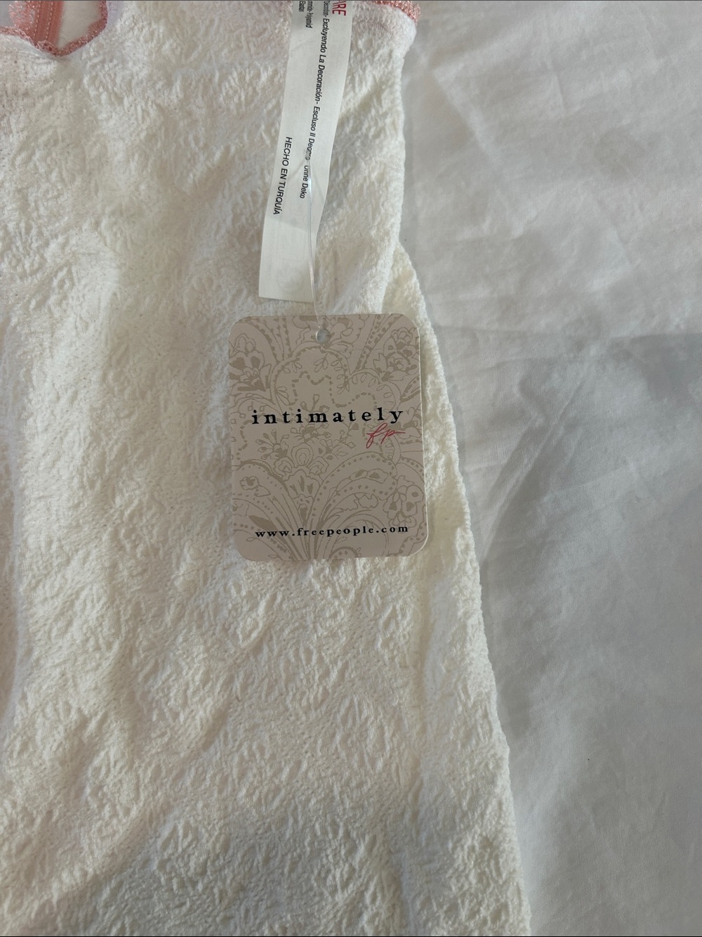Free People Intimacy Sweet Point Seamless Cardi Tank, White Alyssum, M/L, NWT - Picture 6 of 10